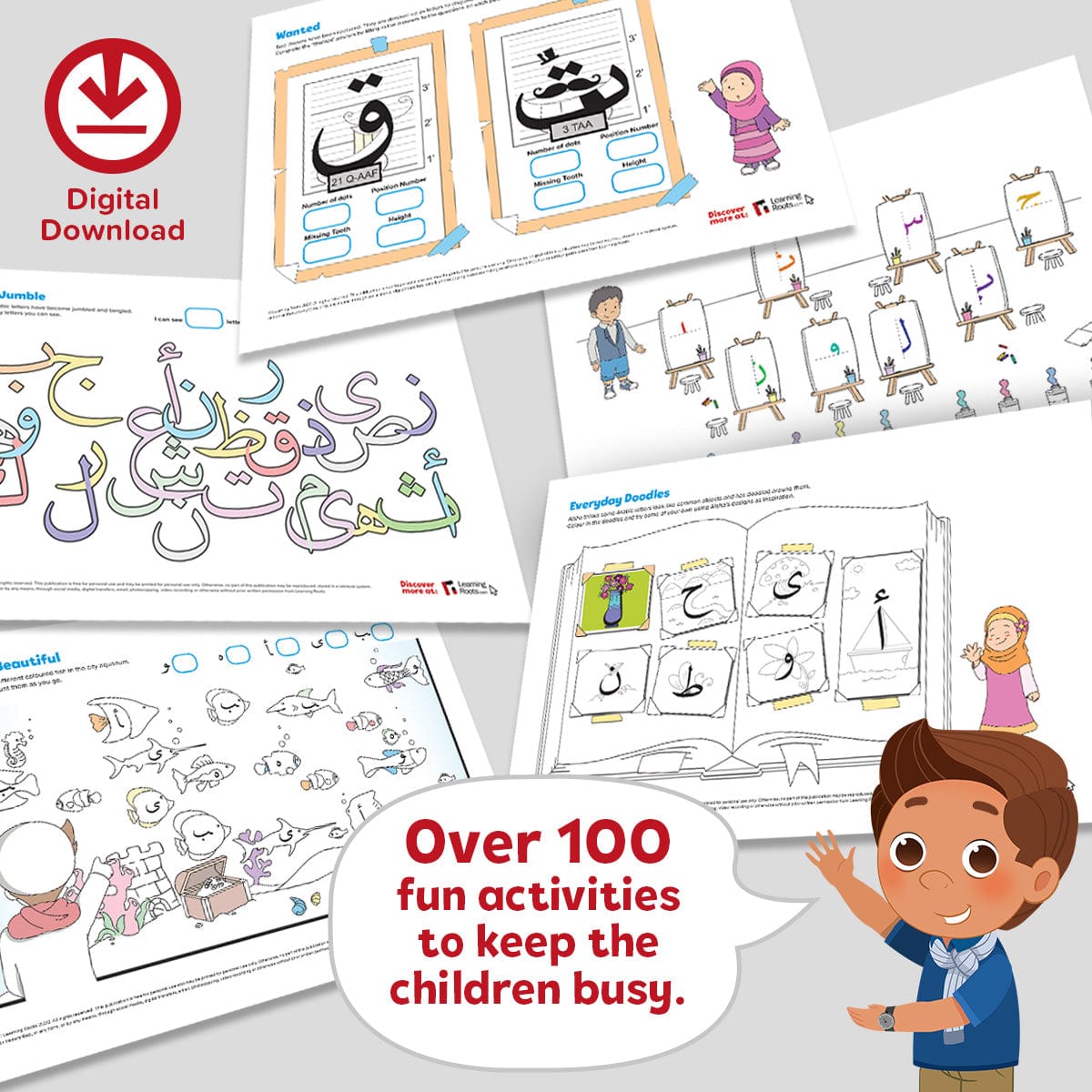 Arabic Letters Activity Pack (Digital Download)
